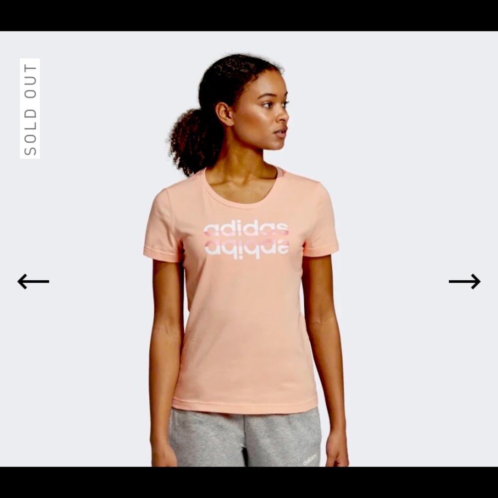 Adidas NWT Special Print Tee Size S Glow Pink
